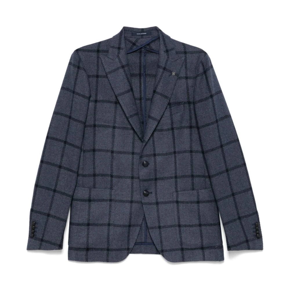 Tagliatore Geruite blazer Blue Heren