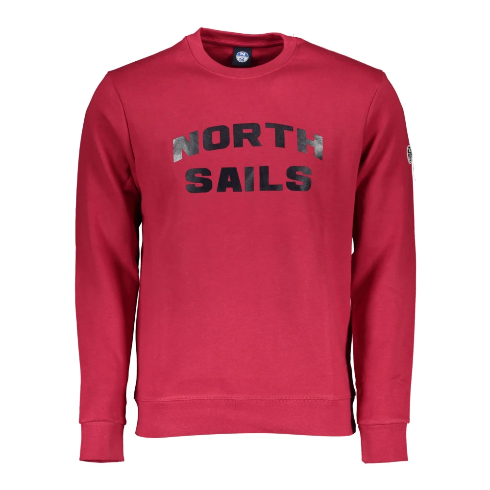North Sails Men's Red Sweatshirts, Xl, Long Sleeve Sweatshirt With Print