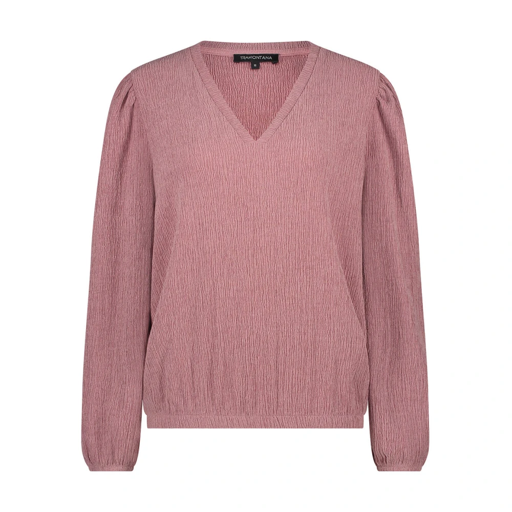 Tramontana Gekreukelde Sweater Pink Dames