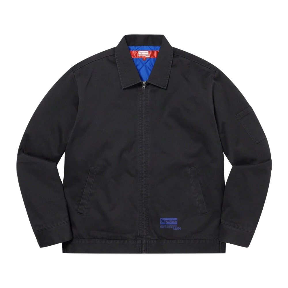 Comme des Garçons Limited Edition Gedrukte Werkjas Navy Plaid Blue Heren