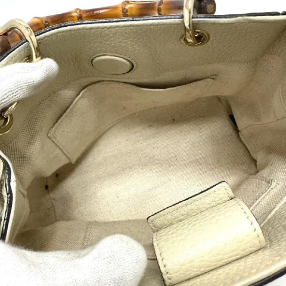 Gucci Vintage Pre-owned Leather handbags White Dames