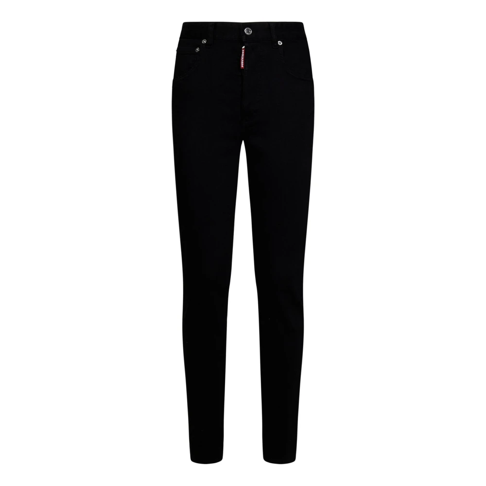 Dsquared2 Women's Black Skinny Fit Jeans, M, Cotton Denim High-Waisted Skinny Jeans
