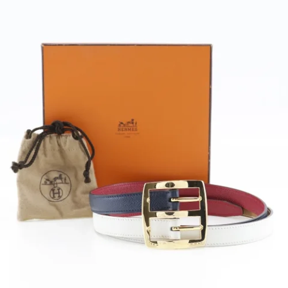 Hermès Vintage Pre-owned Fabric belts White Dames