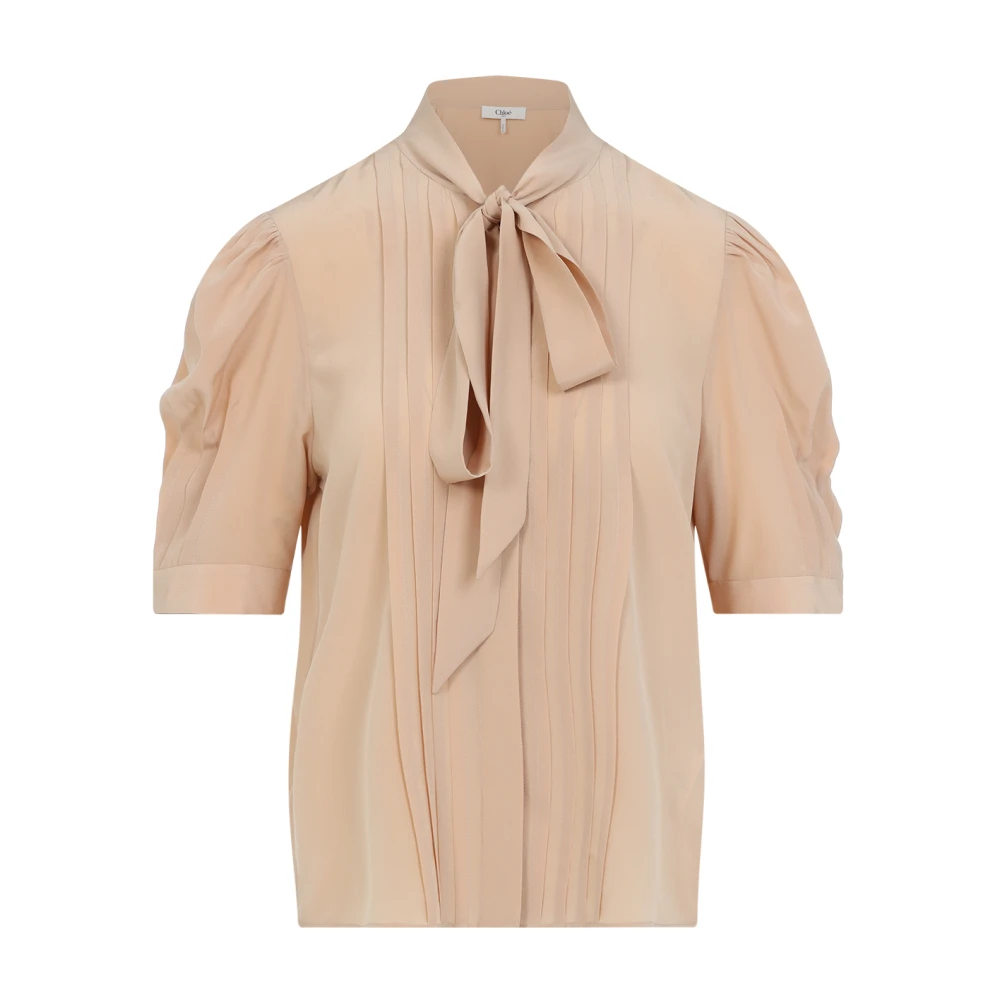 Chloé Zijden Shirt Nude Neutrals Beige Dames