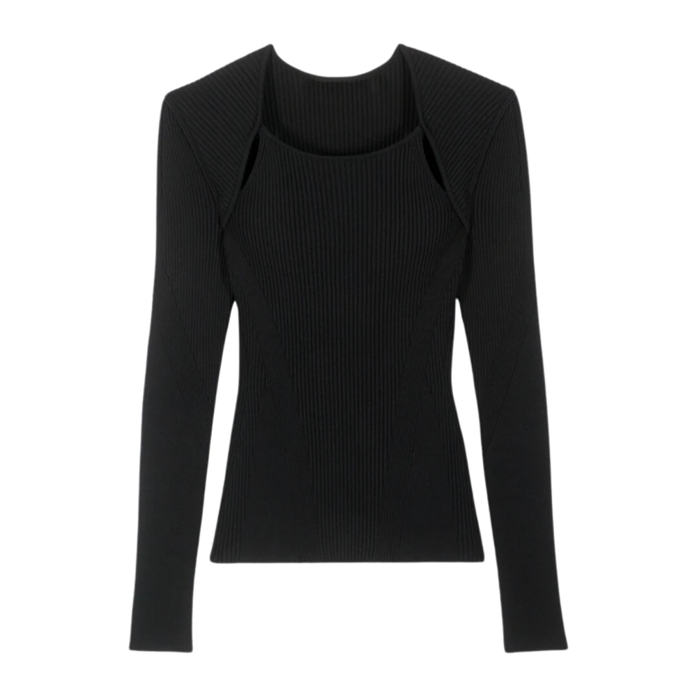 BA&SH Zwarte Pietra Jumper Moderne Top Black Dames