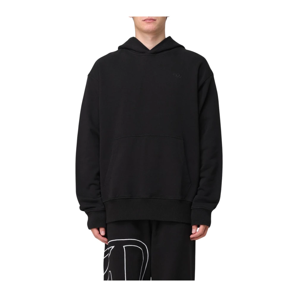 Diesel Men's Black Hoodies, M, Hoodie Relaxed Fit