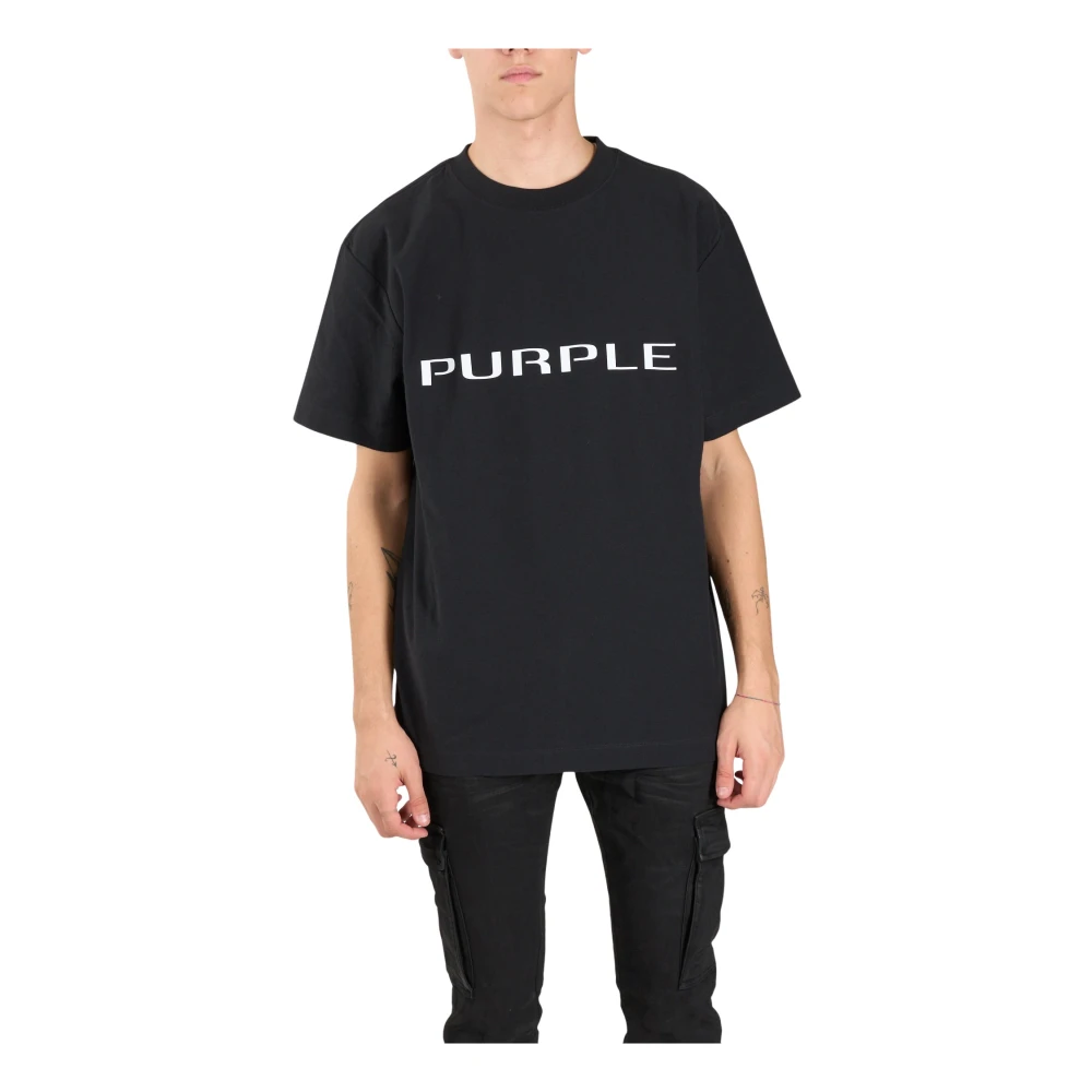 Purple Brand Vintage Logo Print T-shirt Black Heren