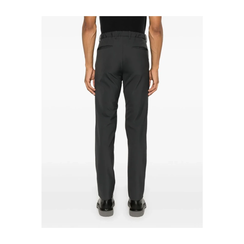 Incotex Slim Fit Grijze Pantalon Black Heren