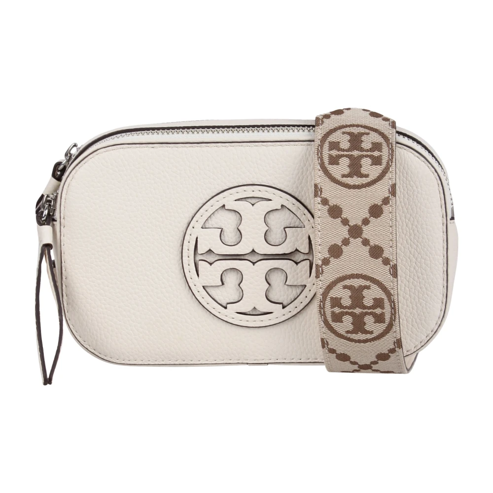 TORY BURCH Stijlvolle Crossbody Tas met Logo Beige Dames