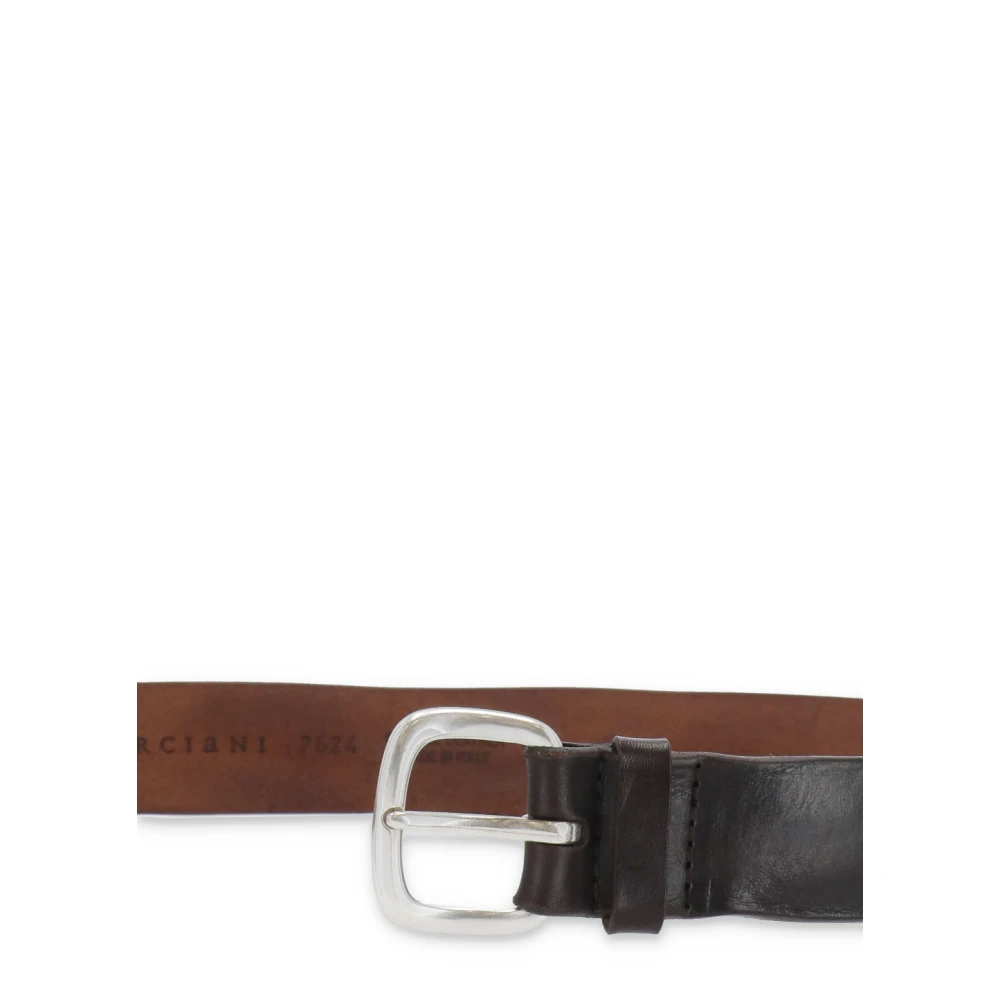 Orciani Bruine leren riem met metalen gesp Brown Heren