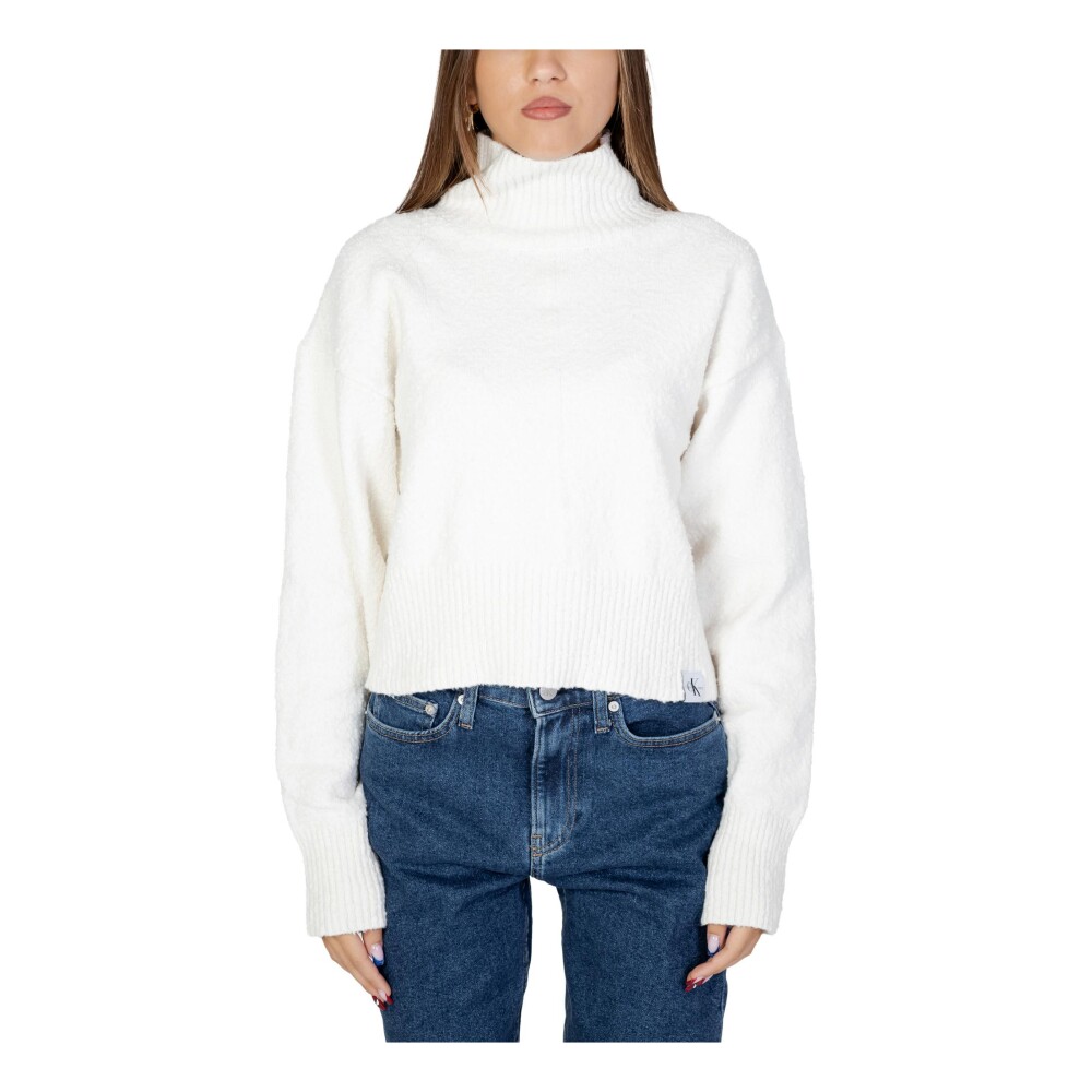 Calvin klein deals white turtleneck sweater