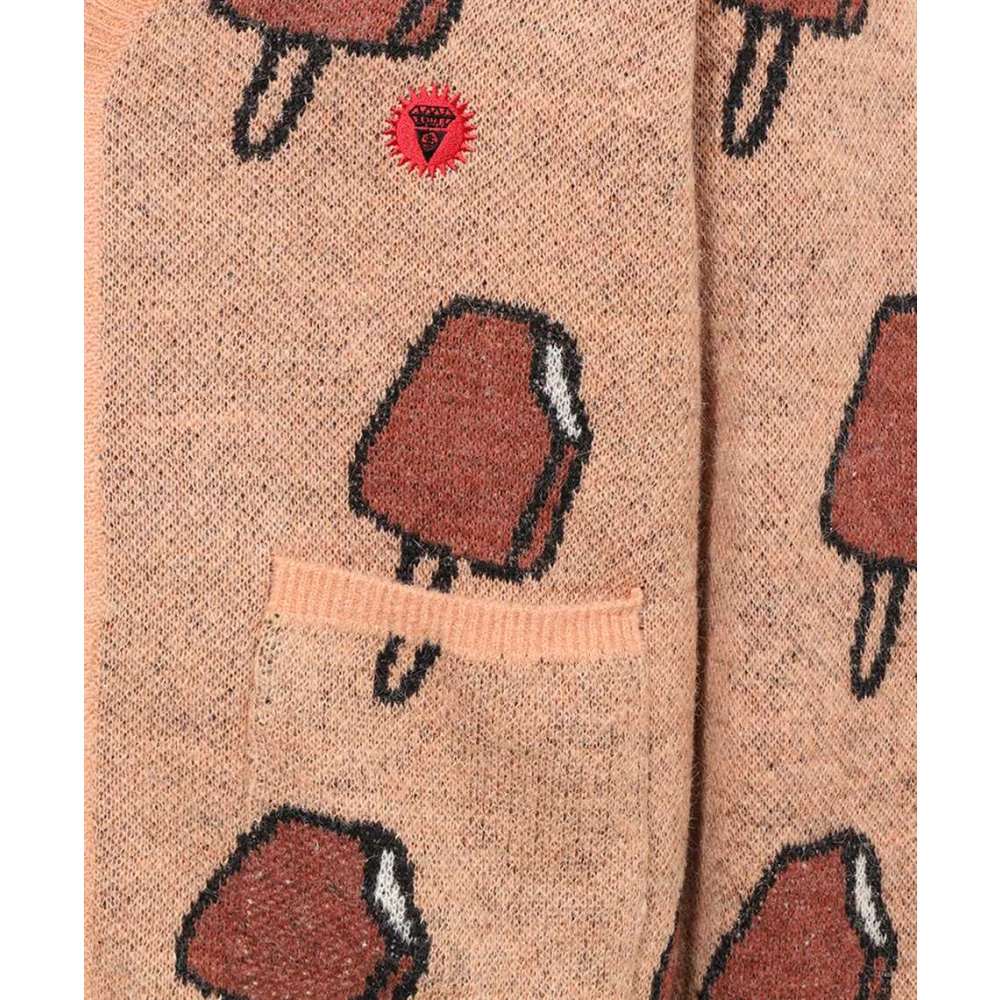 Icecream Jacquard Cardigan met Ribboorden Multicolor Heren