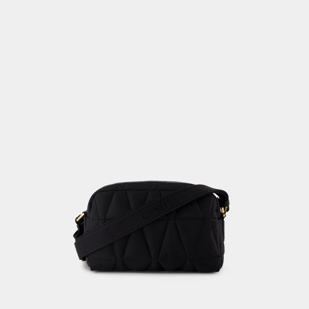 Versace Zwarte Nylon Schoudertas met Magneetsluiting Black Heren