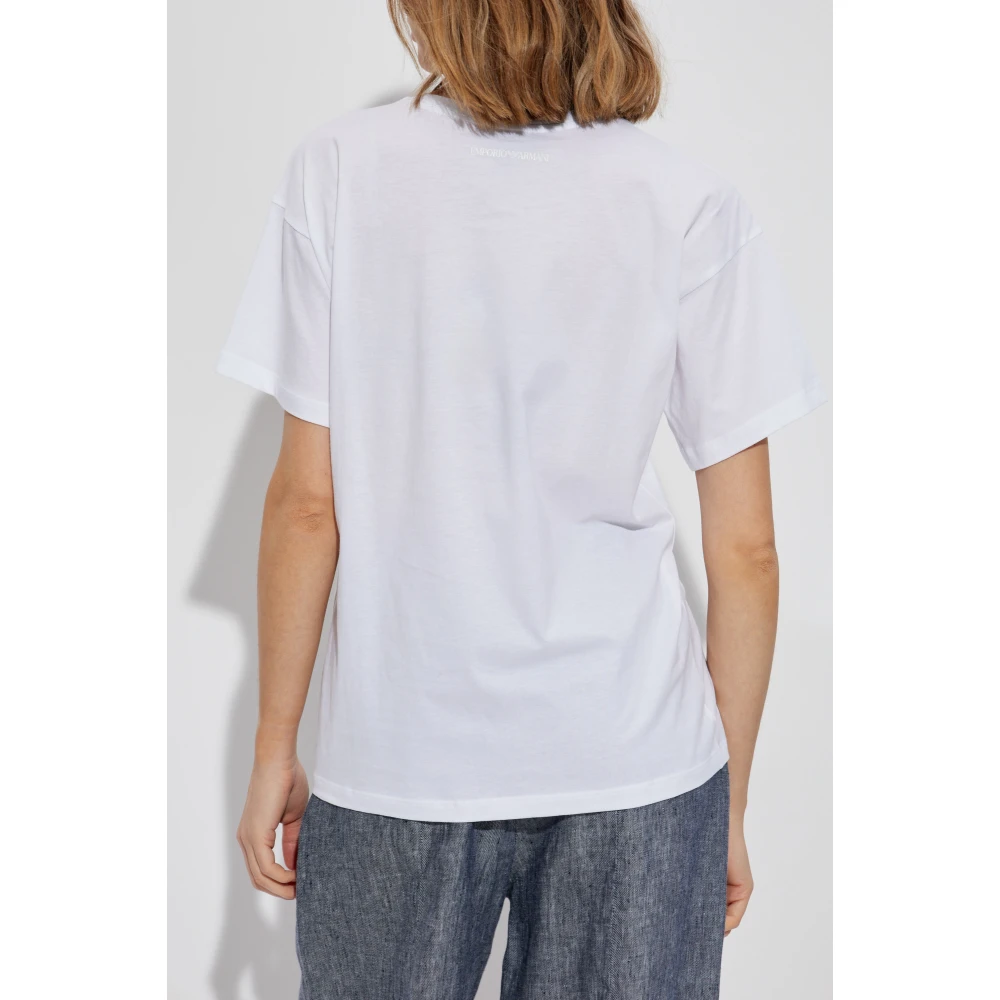 Emporio Armani T-shirt met print White Dames