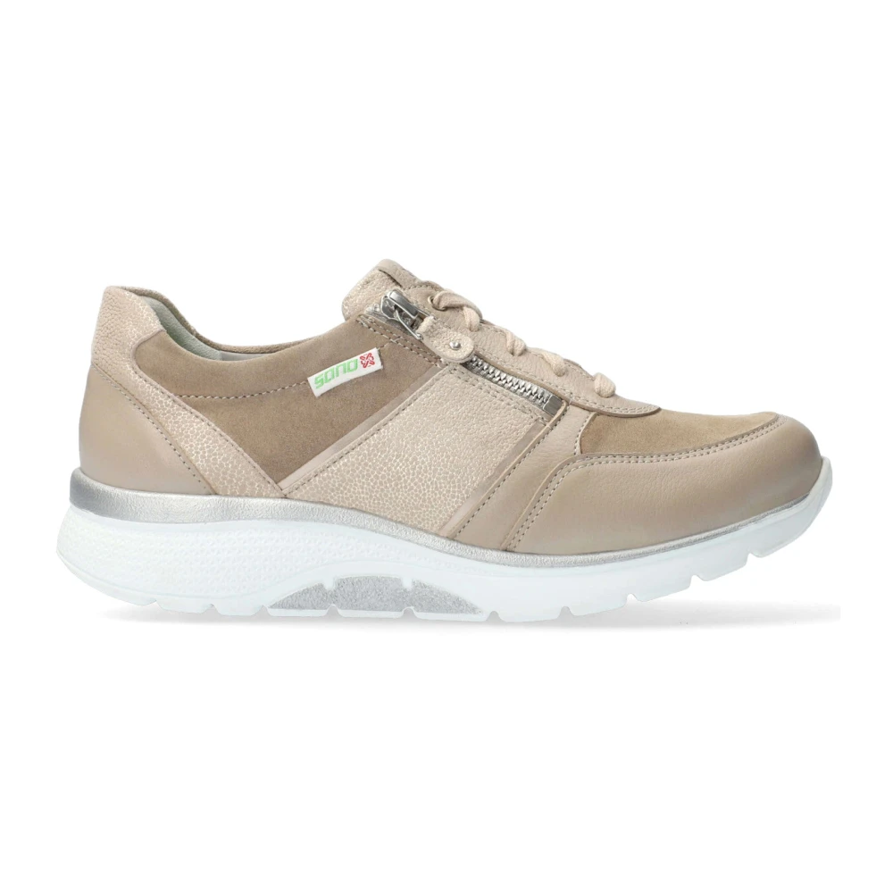 Mephisto Izae Sneaker voor Dames Licht taupe Dames Schoenen Beige
