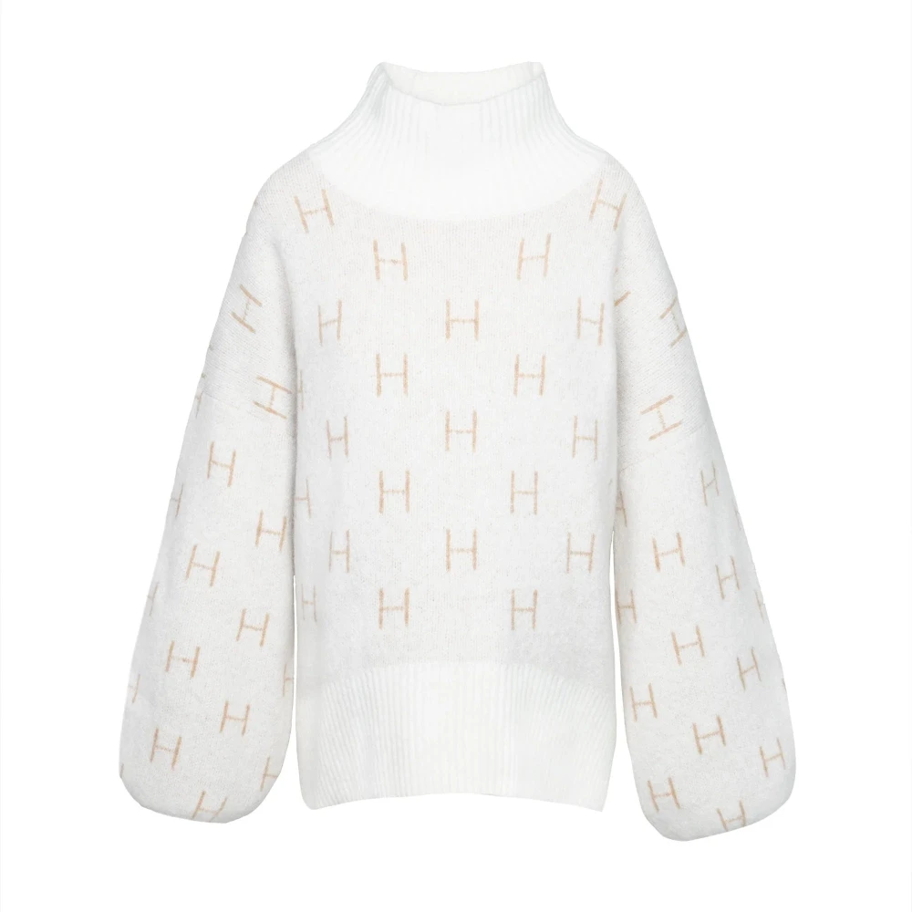 Hést White Fam Short Jumper - Female - Turtlenecks - L - Knitwear