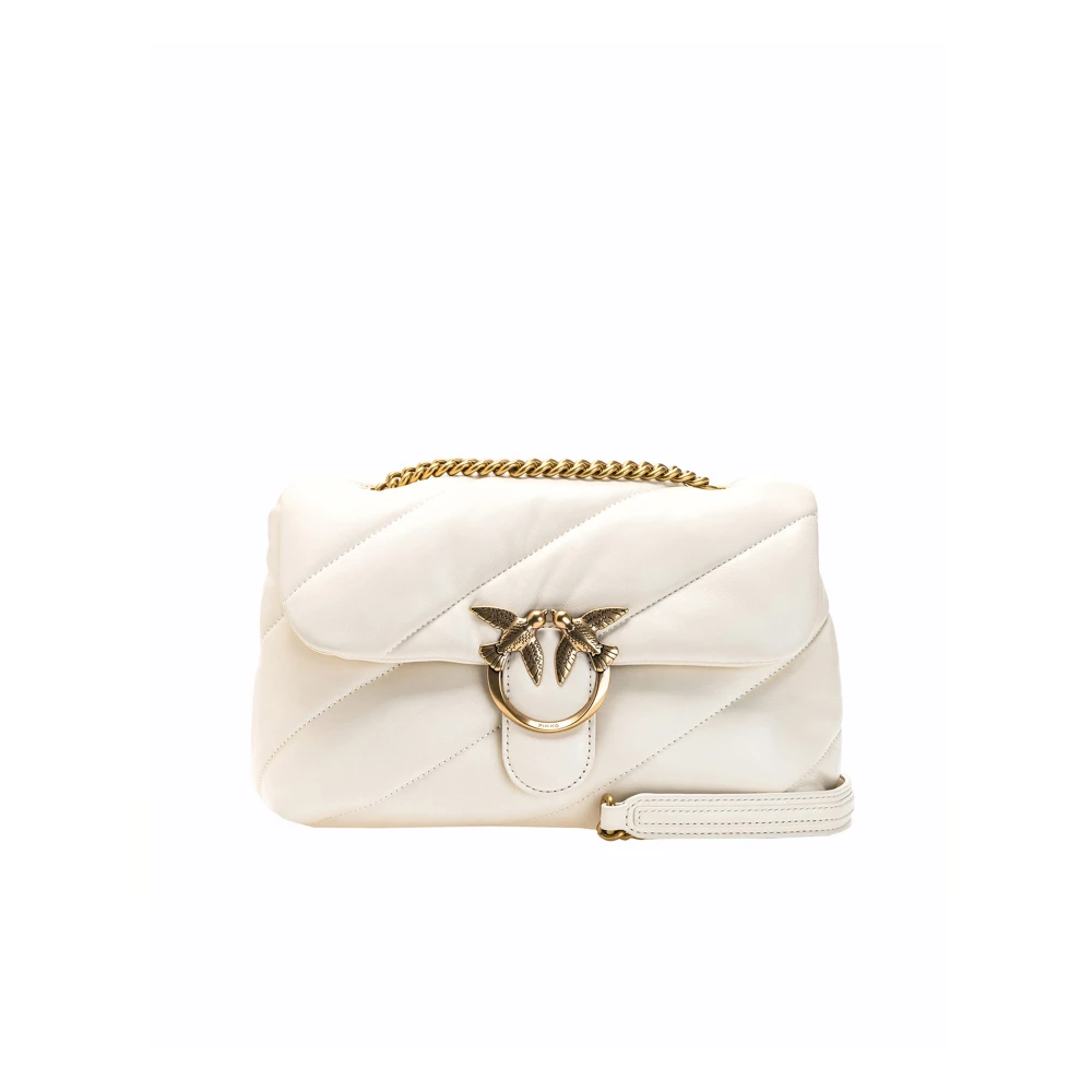 Pinko Women's White Love Classic Puff Bag - Cross Body Bags - One Size - Bags