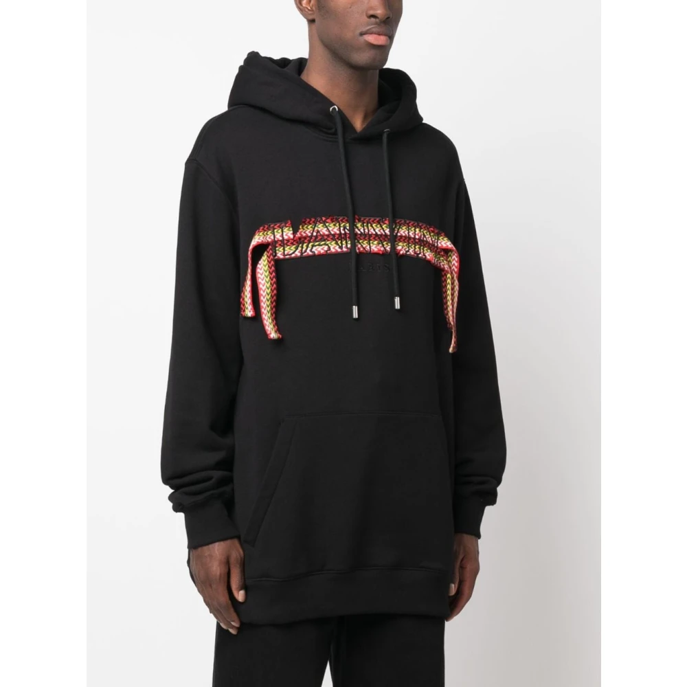 Lanvin Zwarte Hoodie voor een stijlvolle uitstraling Black Heren