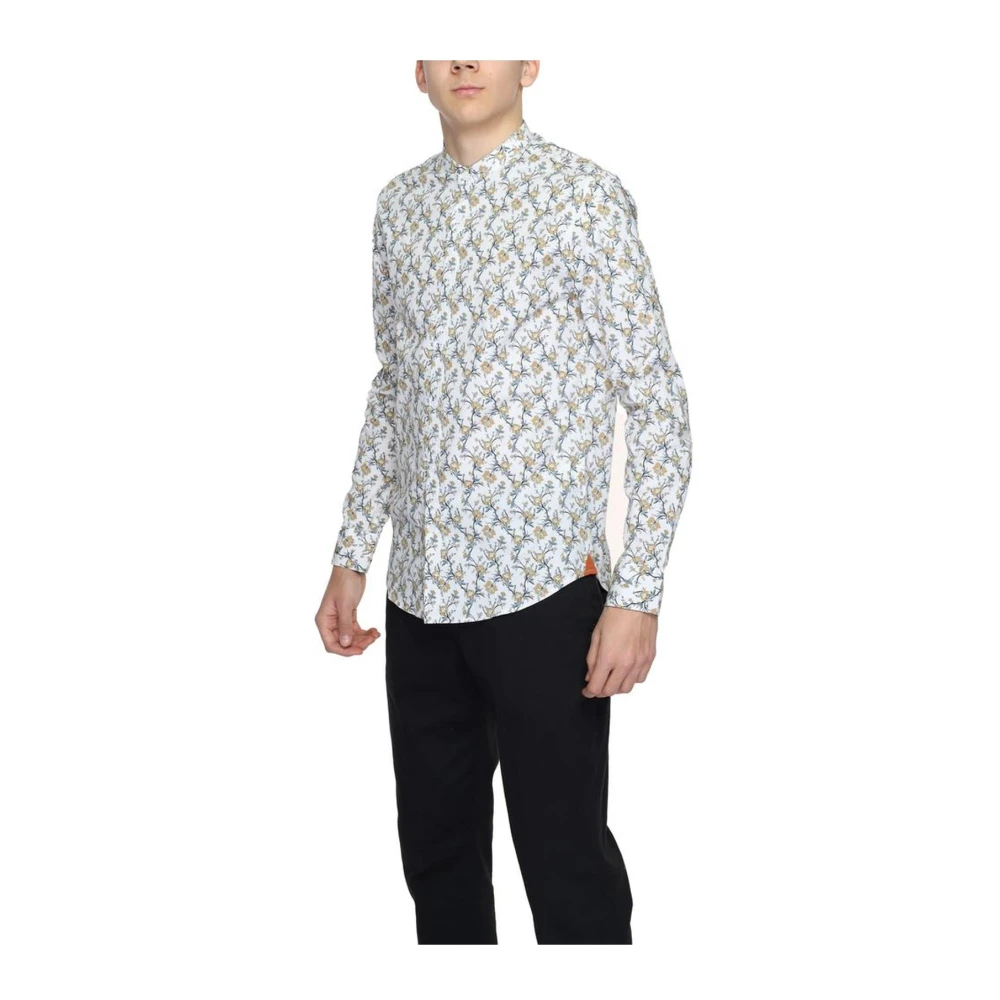 Gianni Lupo Lange mouwen katoenen overhemd Lente Zomer Collectie Multicolor Heren