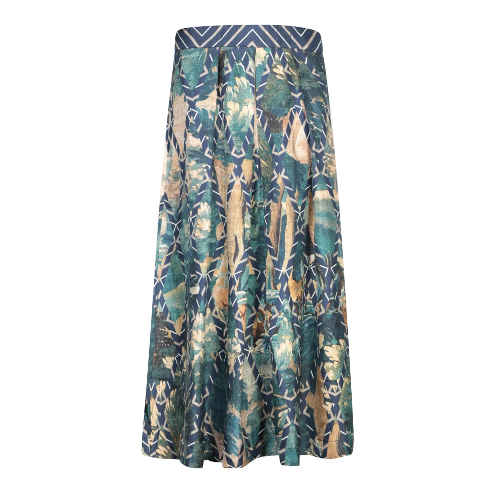 Pierre-Louis Mascia Zijden Botanische Print Lange Rok Multicolor Dames