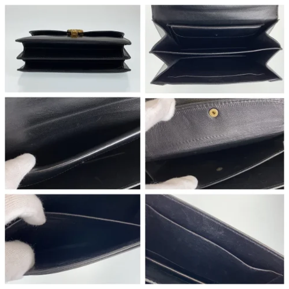 Gucci Vintage Pre-owned Leather handbags Black Dames