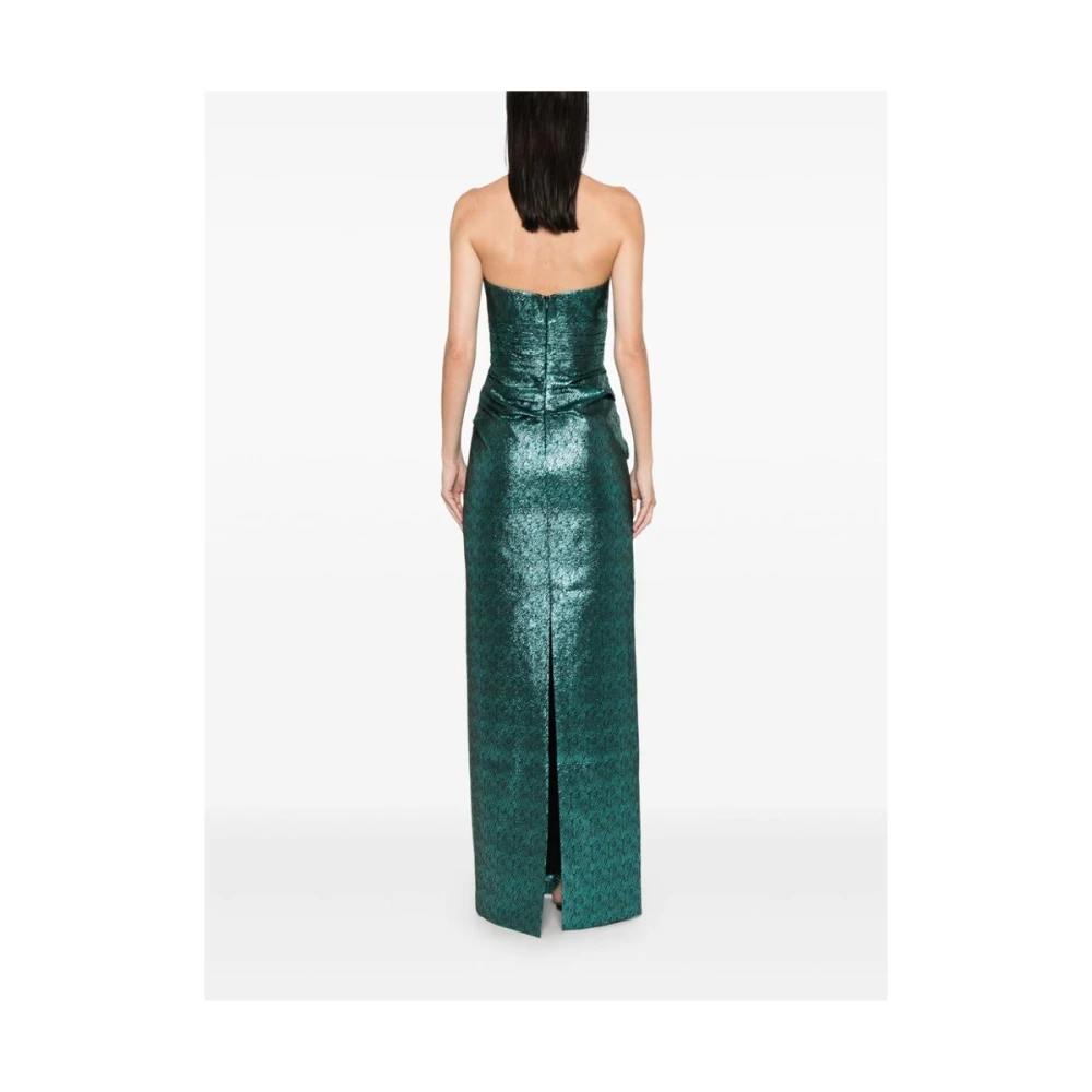Rebecca Vallance Teal Blauwe Strapless Column Jurk Blue Dames