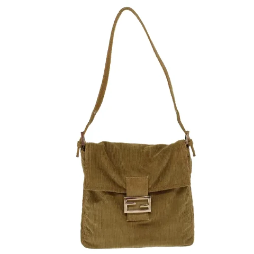 Fendi Vintage Pre-owned Velvet fendi-bags Green Dames
