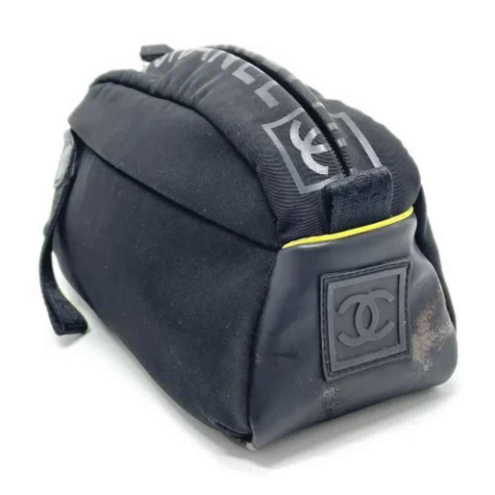 Chanel Vintage Pre-owned Canvas clutches Black Dames