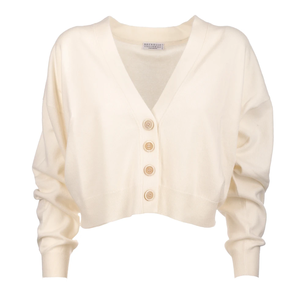BRUNELLO CUCINELLI Kasjmier Vest in Ivoor Beige Dames