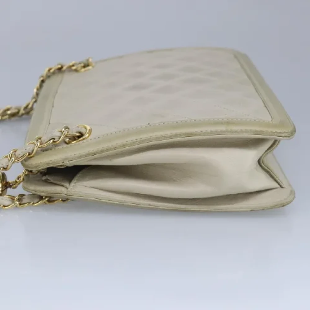Chanel Vintage Pre-owned Leather chanel-bags Beige Dames