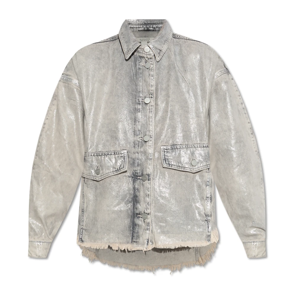 AllSaints Denim jas Hettie Gray Dames