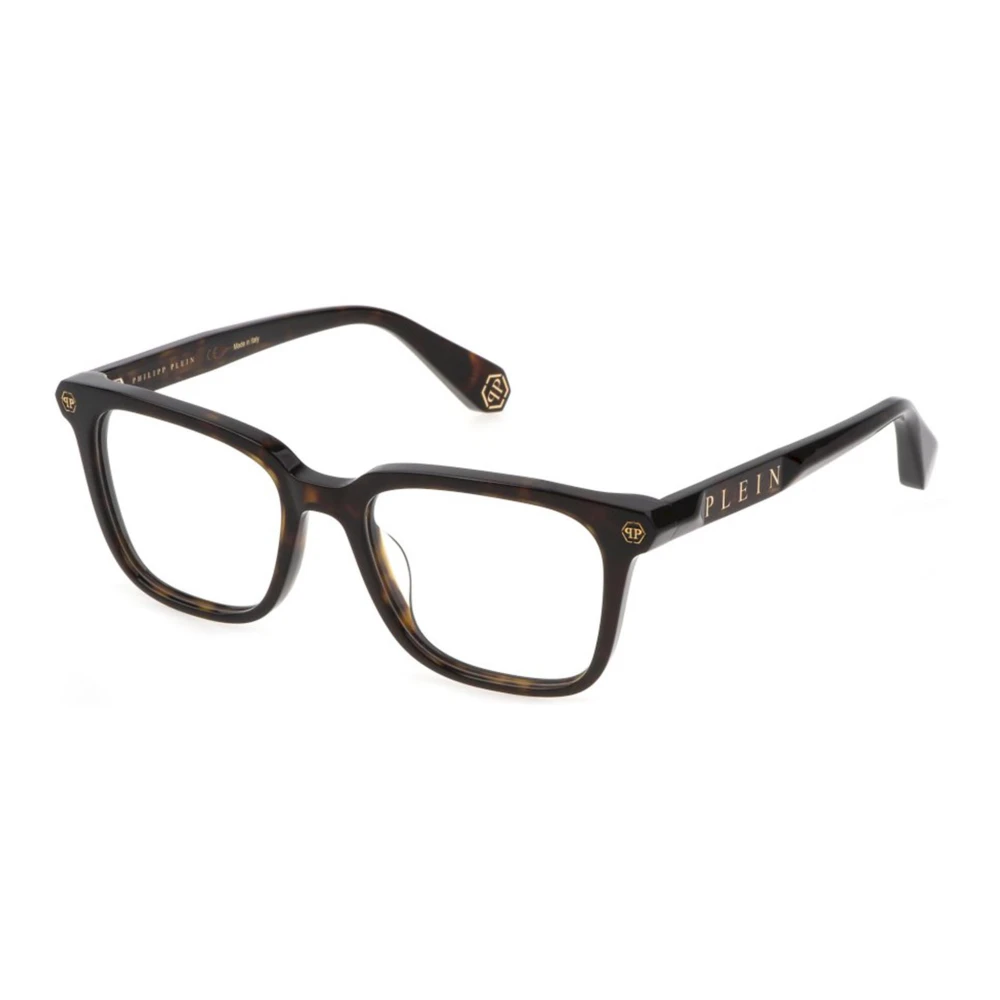 Philipp Plein Stijlvolle Brillenmonturen Glanzend Donker Havana Black Unisex