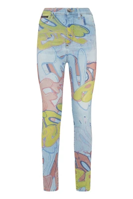 Super High Waist Jegging Bombing Graffiti