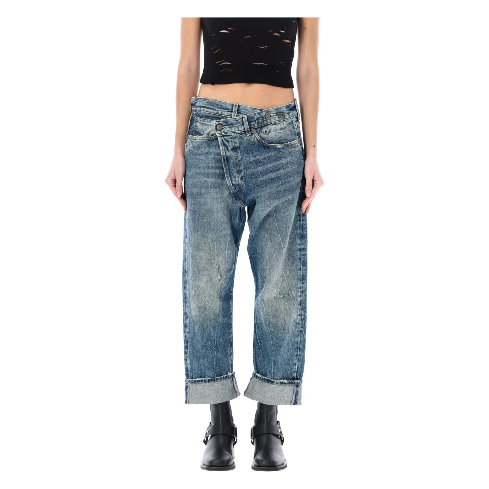 R13 Kelly Blue Crossover Jeans Blue Dames