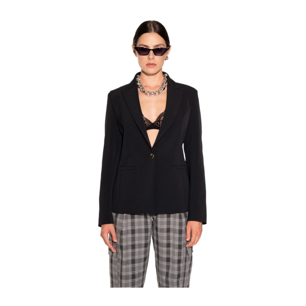 Kaos Elegante Damesjas Synthetisch Materiaal Black Dames
