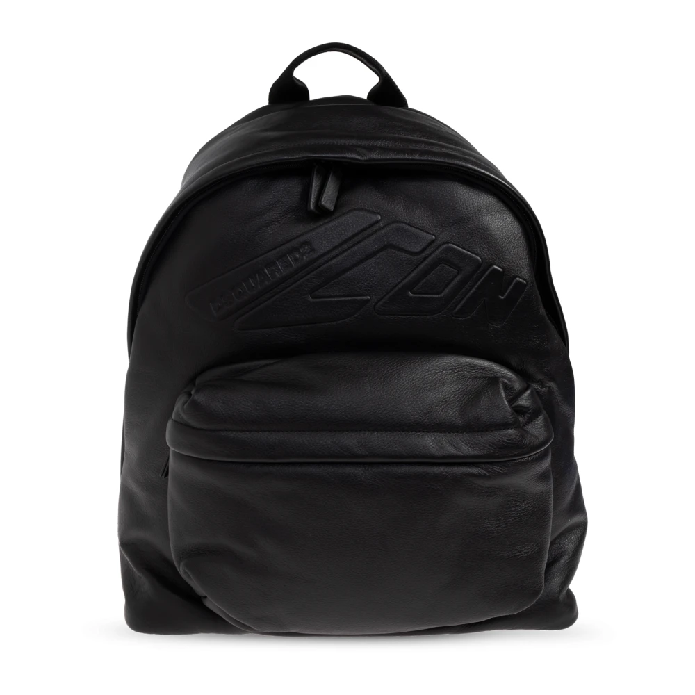 Dsquared2 Men's Black Backpacks, One Size, Backpack With Logo