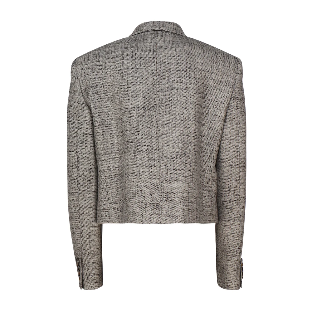 Stella Mccartney Grijze Wollen Tweedjassen Gray Dames