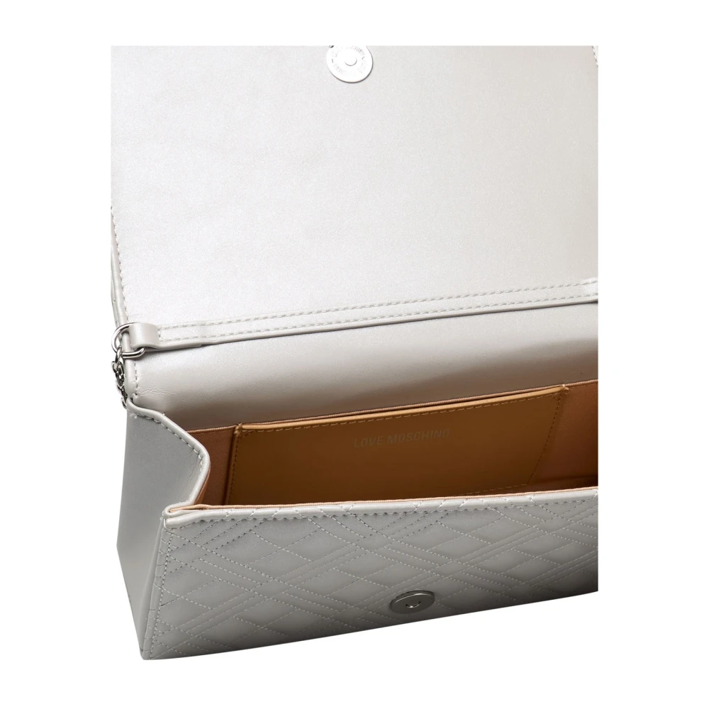 Love Moschino Crossbody-tas met kettingsluiting Gray Dames
