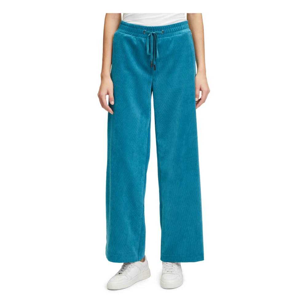 Betty & Co Stijlvolle Bindceintuur Broek Blue Dames