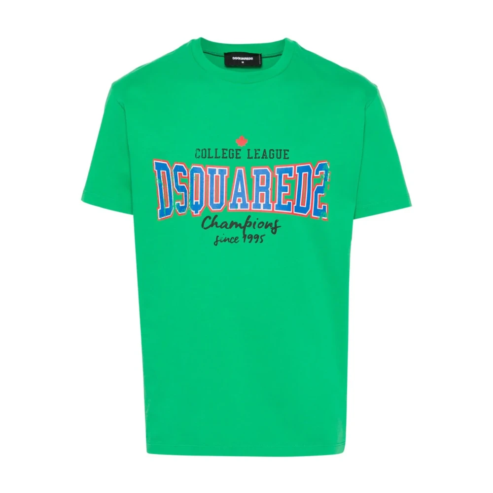 Dsquared2 Smaragdgroene College League T-shirt Green Heren