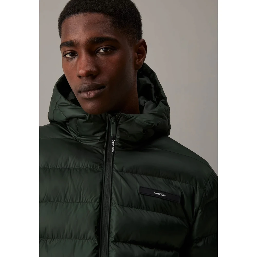 Calvin Klein Gewatteerde jas Midnight Forest Green Heren
