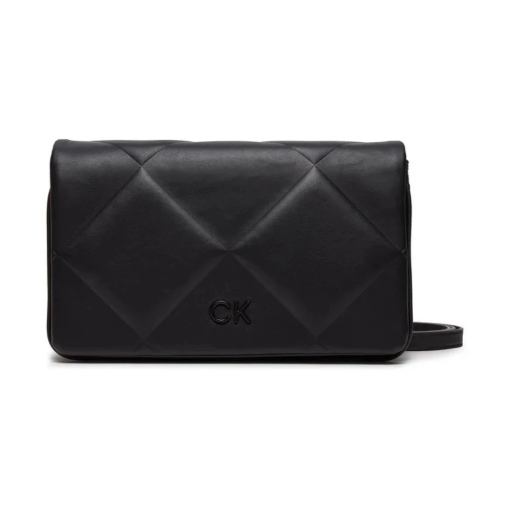 Calvin Klein Gewatteerde schoudertas voor vrouwen Black Dames