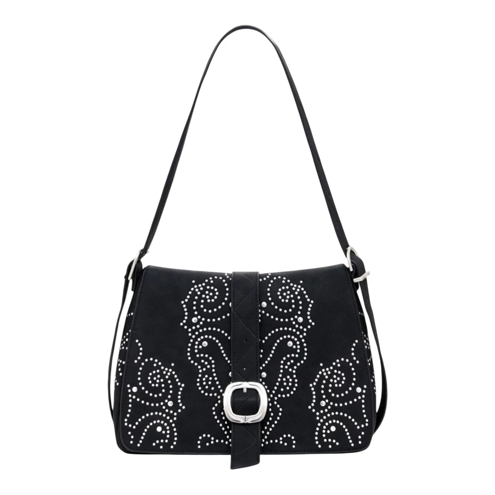 Desigual Vrouw Zwart Tassen Dames, One Size, Stijlvolle Poker Face Dames Tas