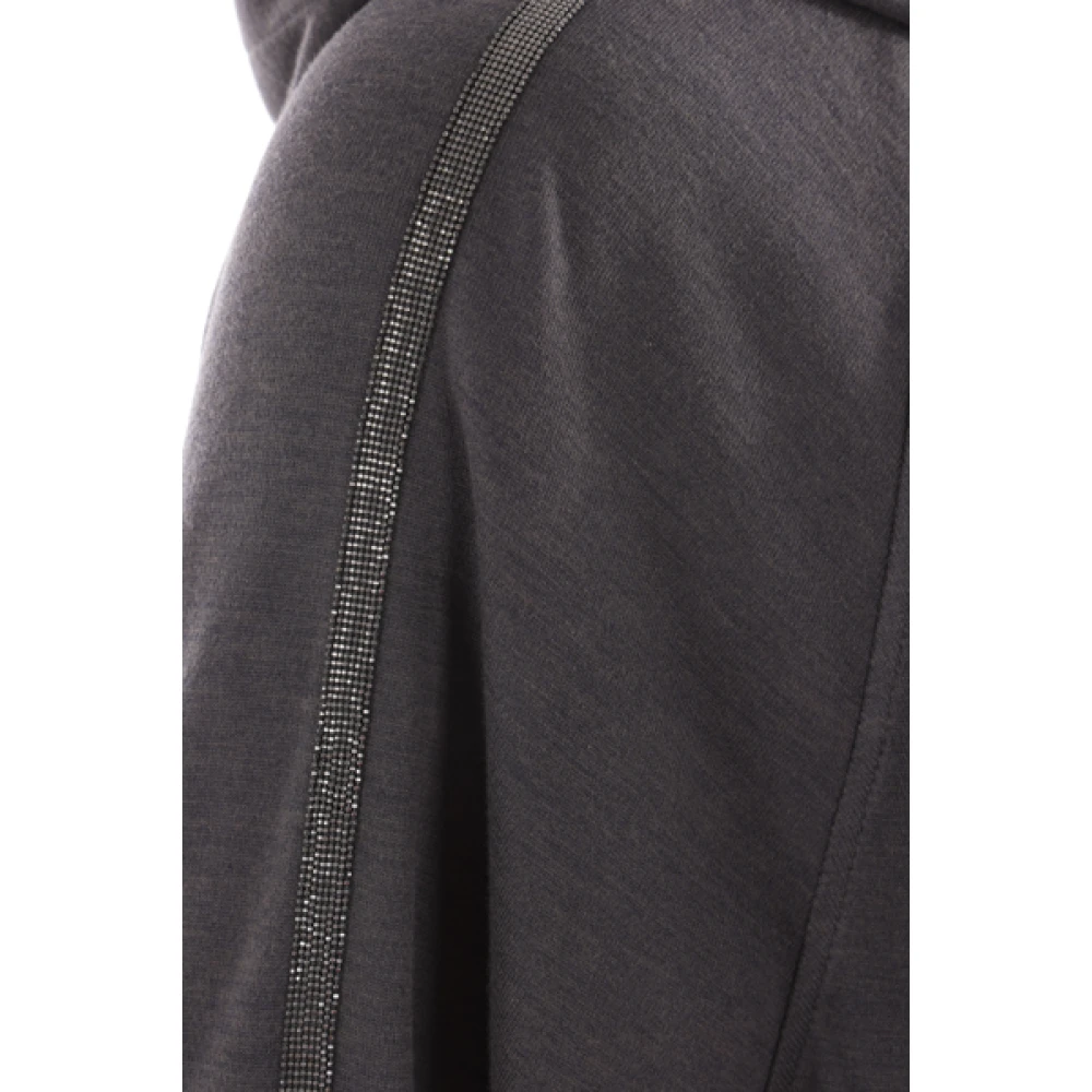 BRUNELLO CUCINELLI Donkergrijze Hoodie Gray Dames