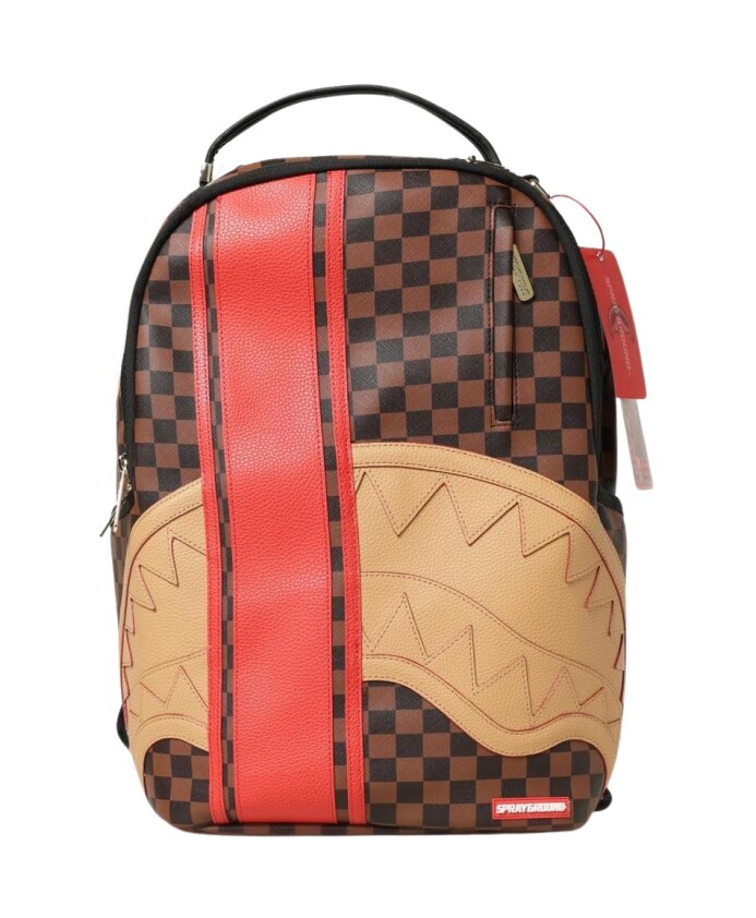 sac-a-dos-a-damier-avec-rayures-de-course