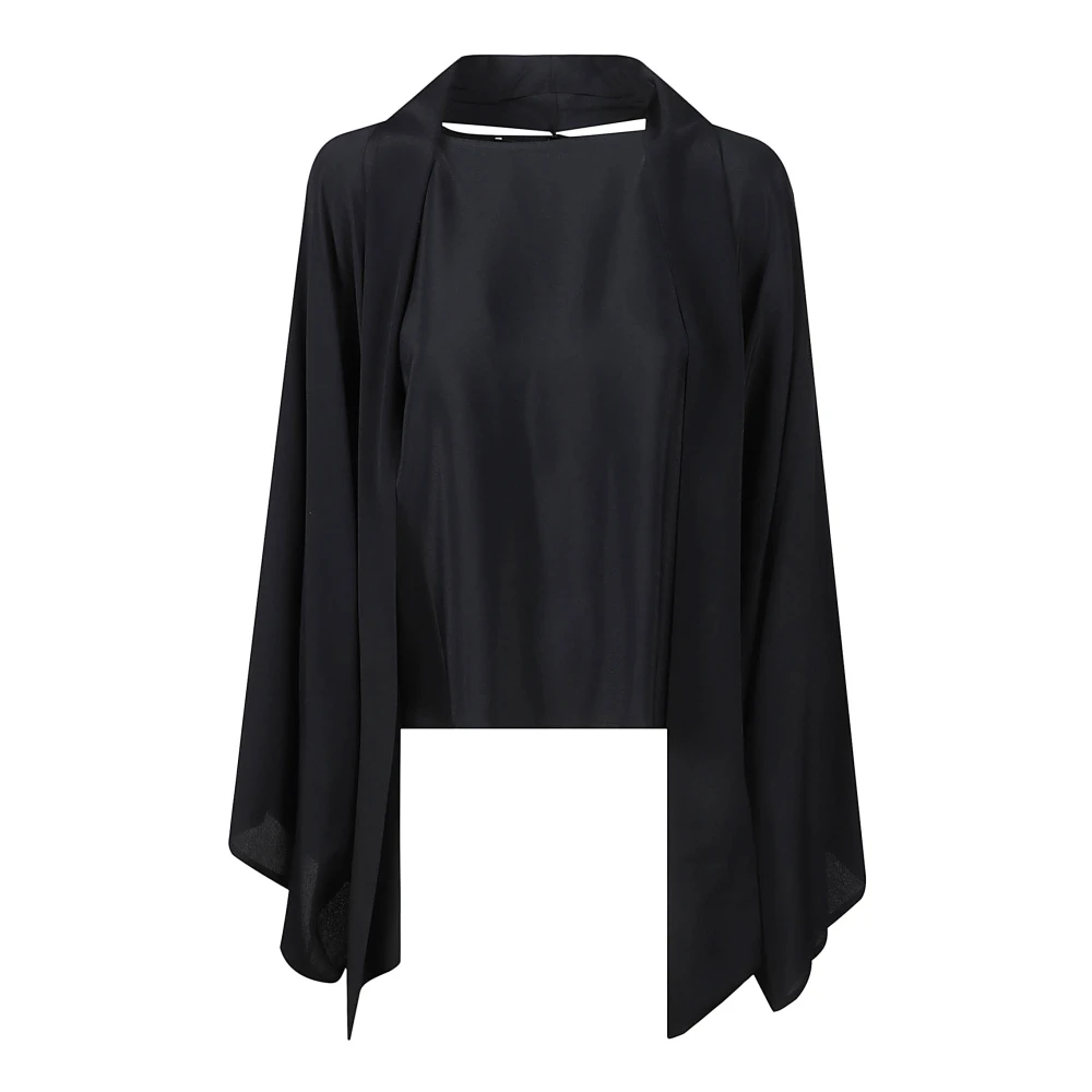 Federica Tosi Elegante Blouse met Lange Mouwen Black Dames