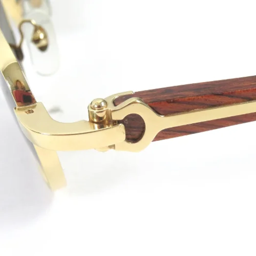 Cartier Vintage Pre-owned Fabric sunglasses Yellow Heren