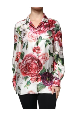 Silkesblomma Skjorta Elegant Blus