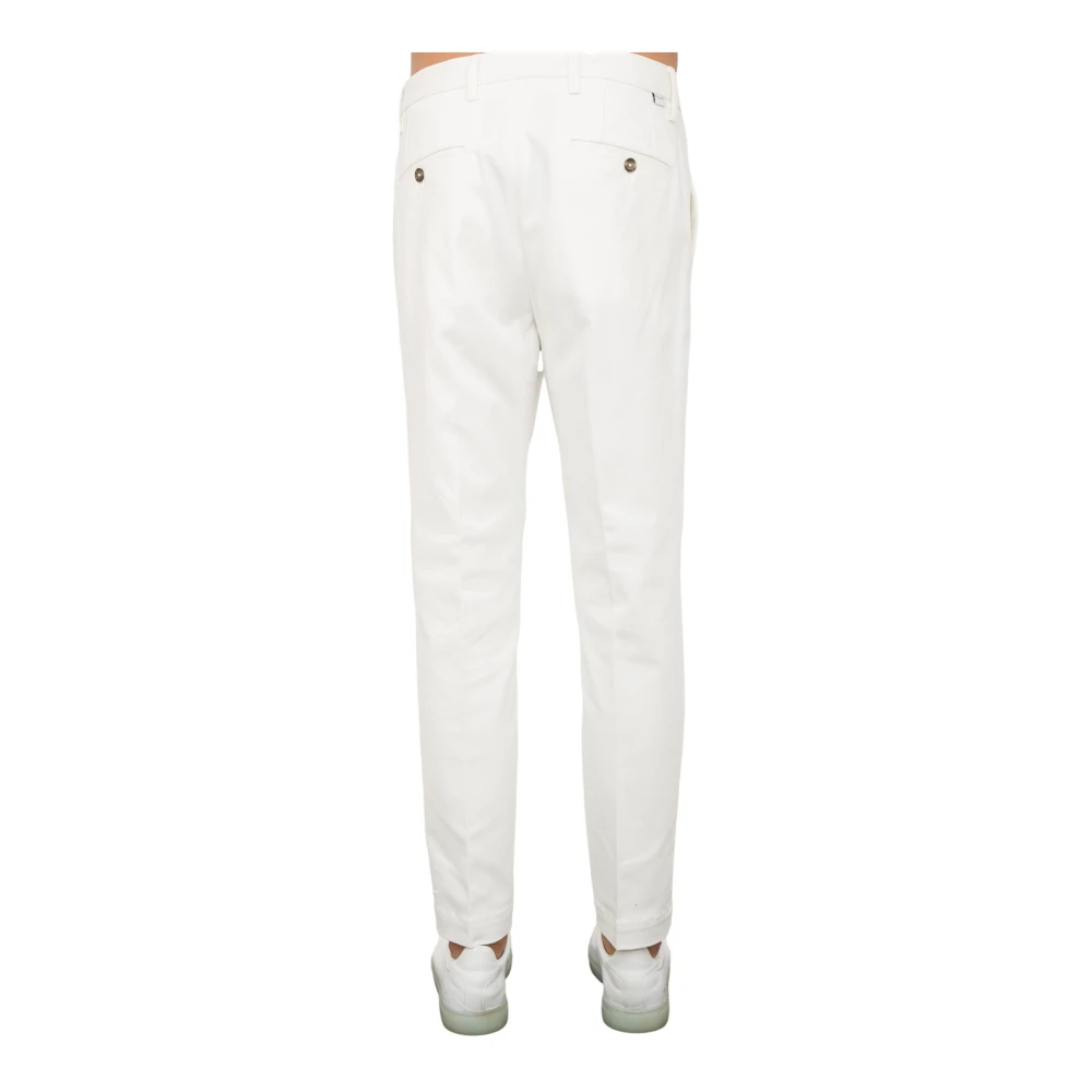 Paolo Pecora Witte Stoffen Broek White Heren