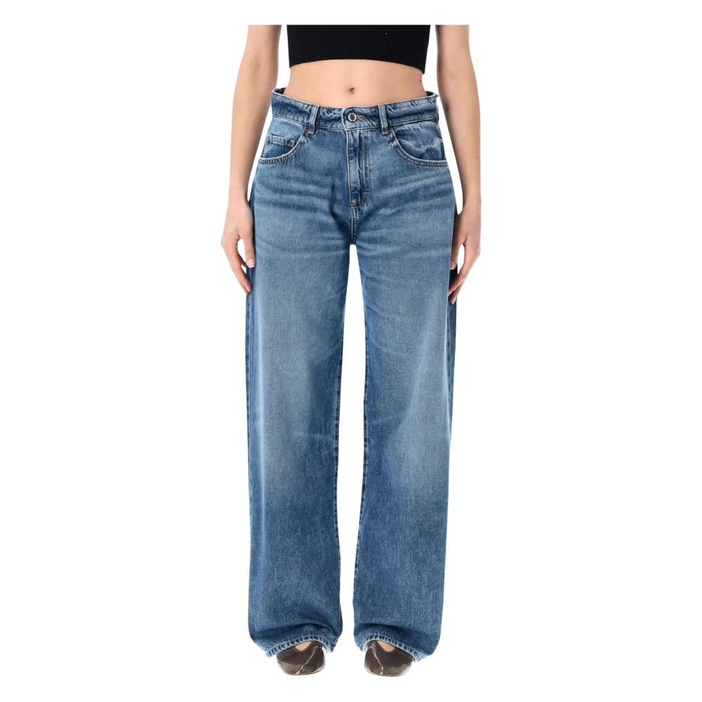 Icon Denim Women's Blue Bea Wide-Leg Jeans - Loose Fit Jeans - W27 - Jeans
